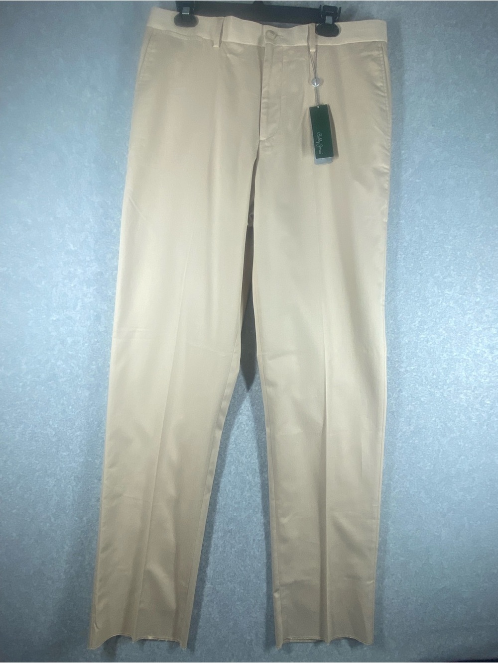 Bobby Jones golf Beige Chino Pants men’s size 34x35 Aprox Unhemmed elegant NWT